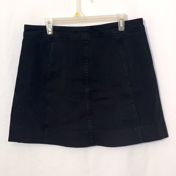 Madewell Metropolis Snap Jean Skirt Black NWT - Picture 6 of 9